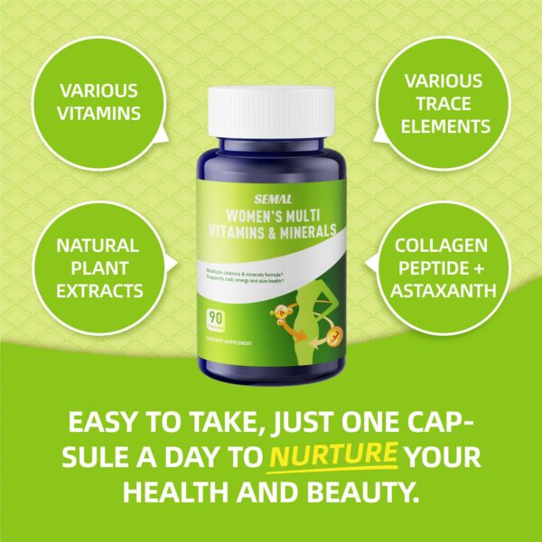 Version 1.0.0 Frasco y caja suplemento SEMAL vitaminas para mujeres