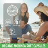 Frasco y cápsulas blandas moringa orgánico extracto puro natural