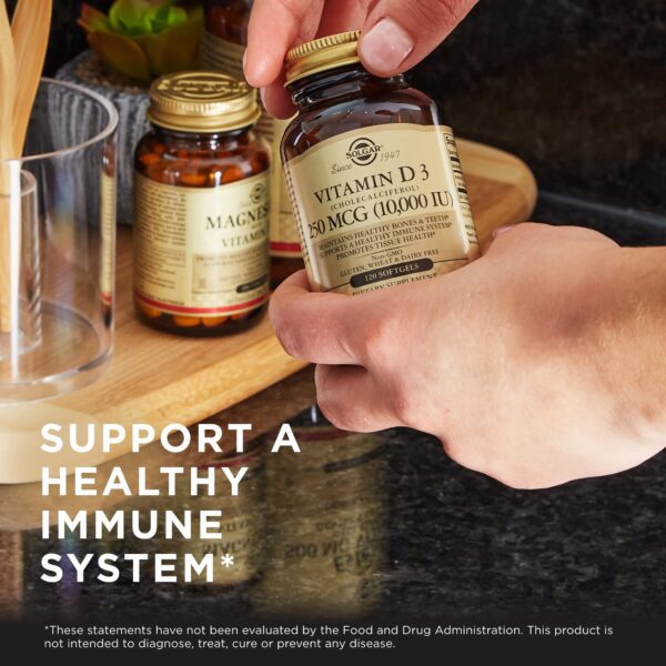 Frasco cápsulas blandas vitamina d3 10000 ui solgar