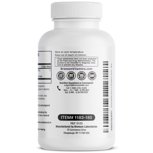 Frasco de cápsulas Bronson Saúco protección inmunológica