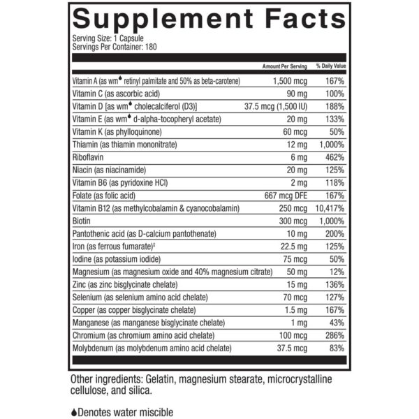 Frasco cápsulas Celebrate Vitamins multivitaminico bariátrico