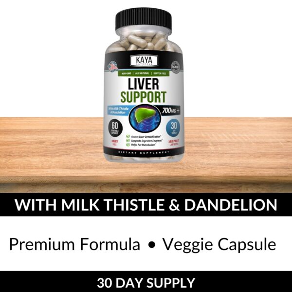 Frasco cápsulas Kaya Naturals detox hepático