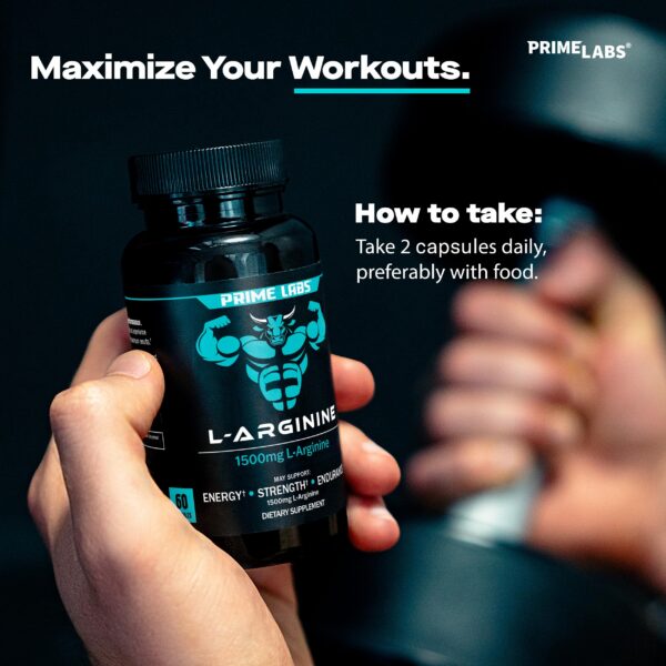 Frasco y tapas de cápsulas L Arginine