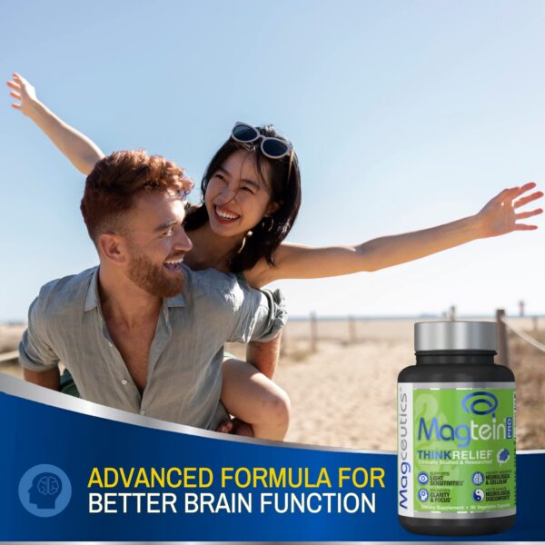 Frasco y cápsulas MagteinPRO suplementando magnesio para PMS