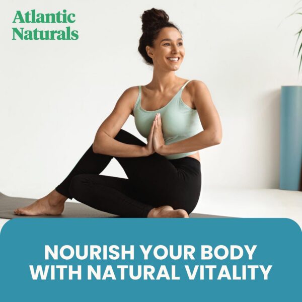 Frasco cápsulas musgo irlandés Atlantic Naturals para salud diaria