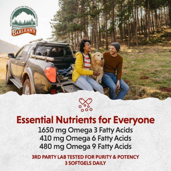 frasco capsulas omega 3 aceite linaza barleans