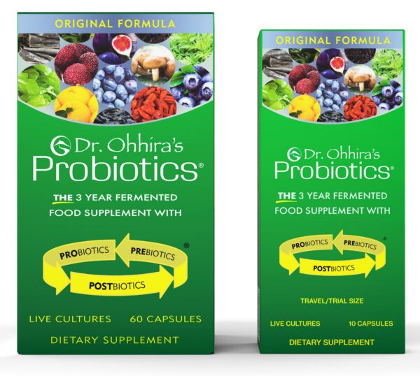 Frasco cápsulas probióticos Dr Ohhira original formula