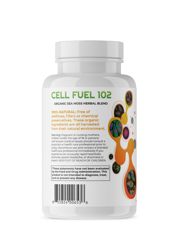 Frasco de cápsulas Red's Kitchen Sink musgo marino vista lateral