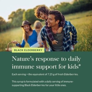 Frasco cerrado de jarabe orgánico para niños