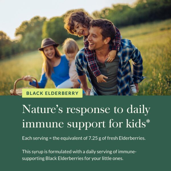 Frasco cerrado de jarabe orgánico para niños