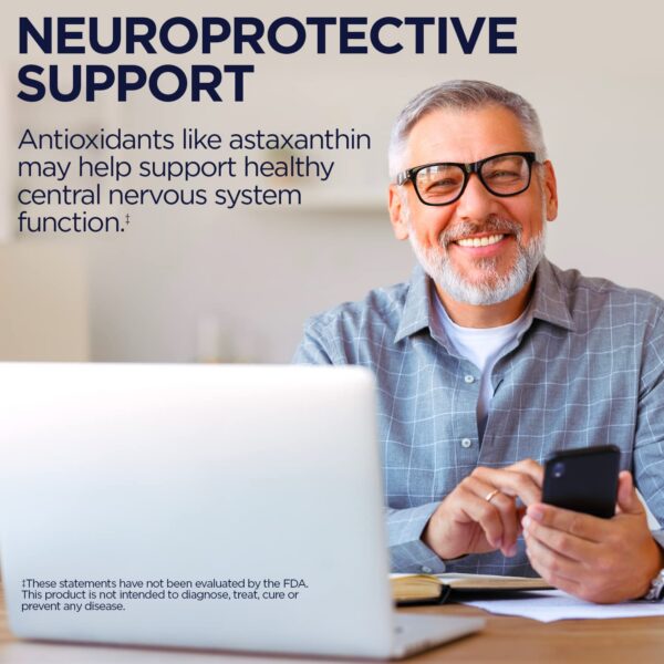 Frasco cerrado de suplemento KAL Astaxantina antioxidante vegano