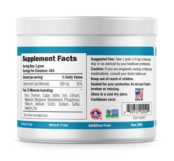 Version 1.0.0 Cuerpo frasco Coral EcoPure polvo calcio