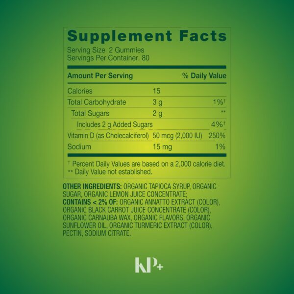 Version 1.0.0 Frasco de KP+ D3 vista superior