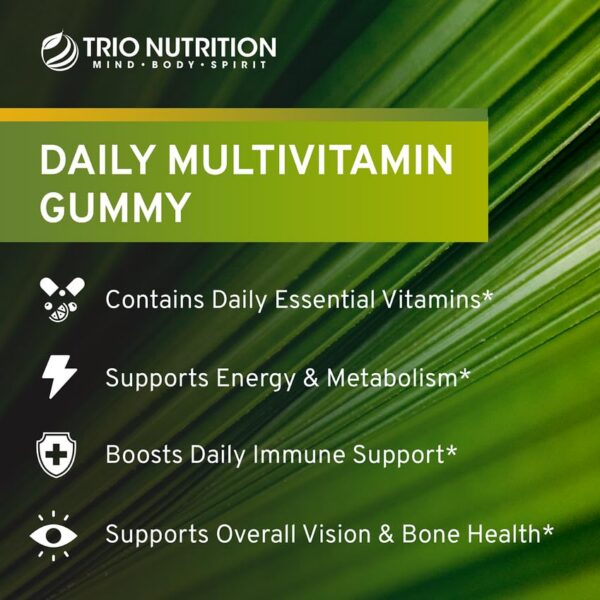 Frasco detalle gomitas TRIO NUTRITION multivitamínico