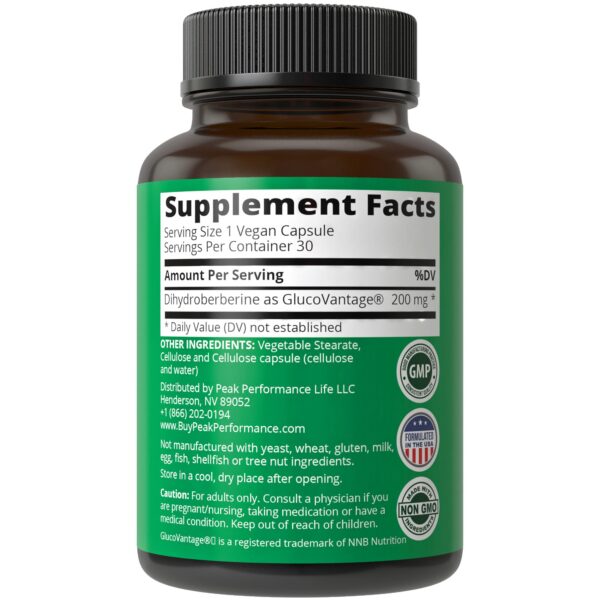 Frasco Dihidroberberina Súper Berberina para apoyo metabólico