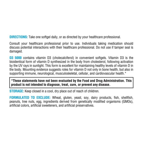 Frasco en estante XYMOGEN D3 5000 UI
