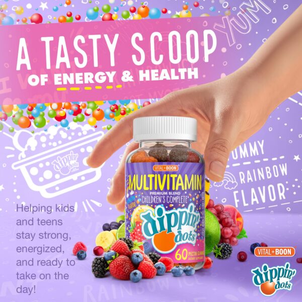 Frasco con etiqueta y gomitas