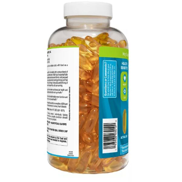 Frasco y etiqueta del producto omega 3-6-9