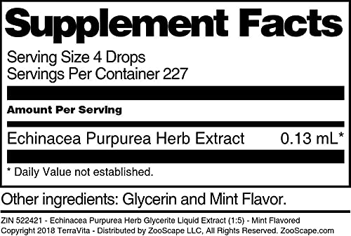 Version 1.0.0 Frasco extracto líquido con glicerina TerraVita Echinacea