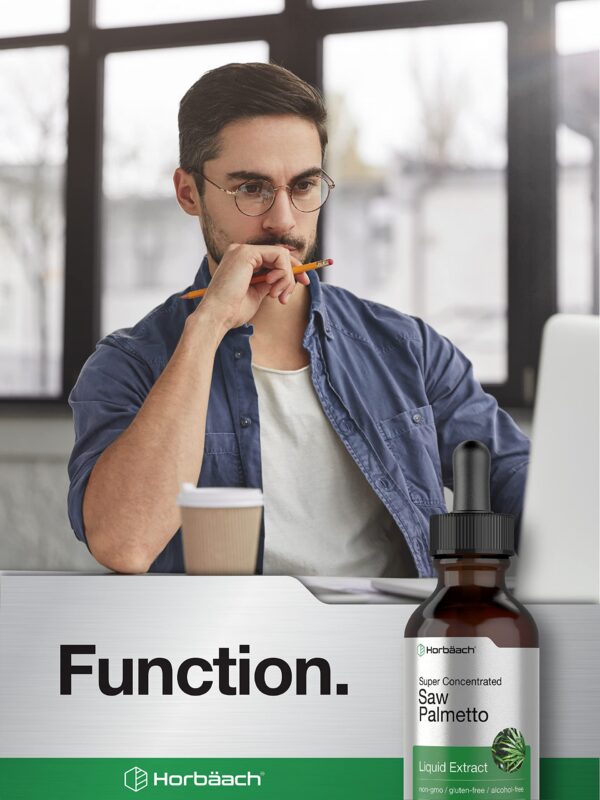 Frasco con extracto de Saw Palmetto Horbäach para soporte masculino
