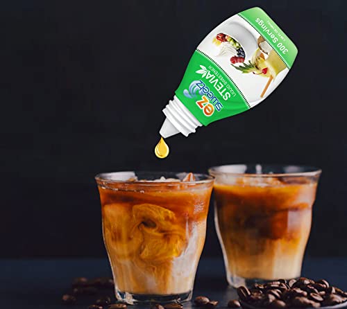 Version 1.0.0 Frasco frontal de EZ-Sweetz stevia líquida sin amargor