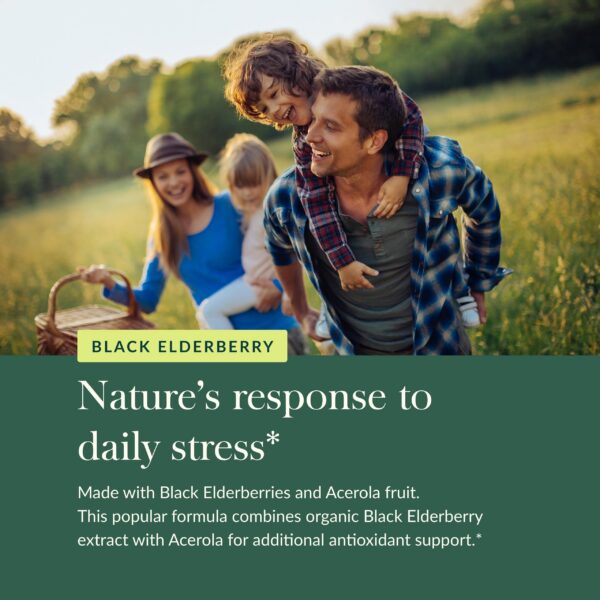 Frasco Gaia Herbs saúco negro vegano sin gluten