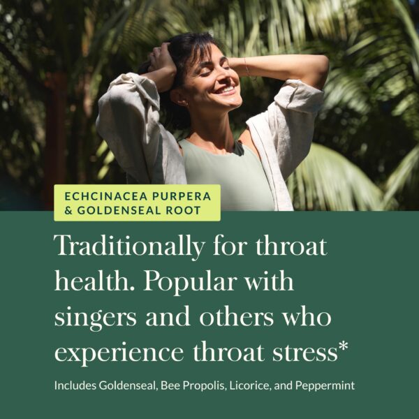 Frasco Gaia Herbs spray garganta ingredientes orgánicos