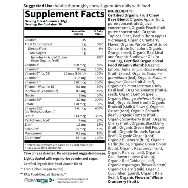 Frasco Garden of Life vitaminas hombre gominolas vista frontal