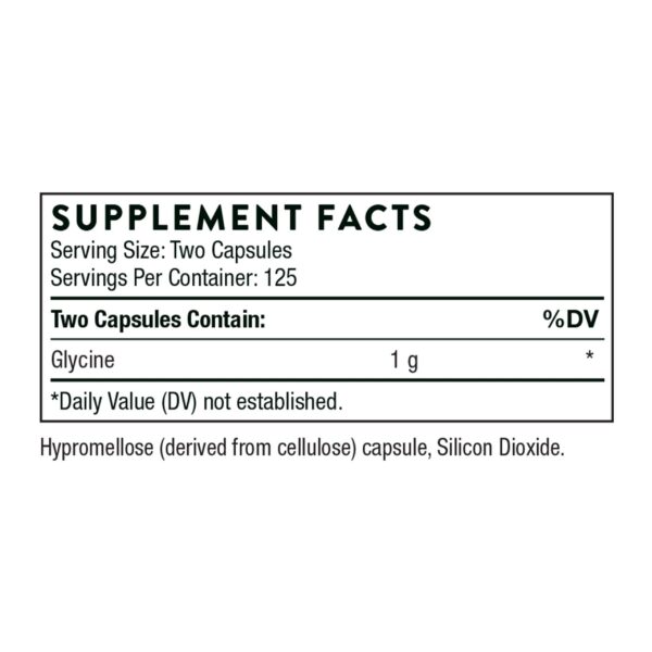 Version 1.0.0 Frasco glicina thorne para relajación y manejo de estrés