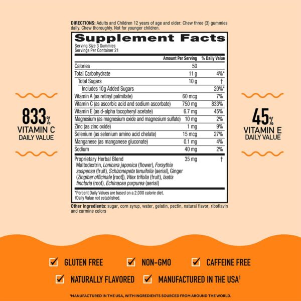 Frasco gomitas Airborne vitamina C 63 unidades