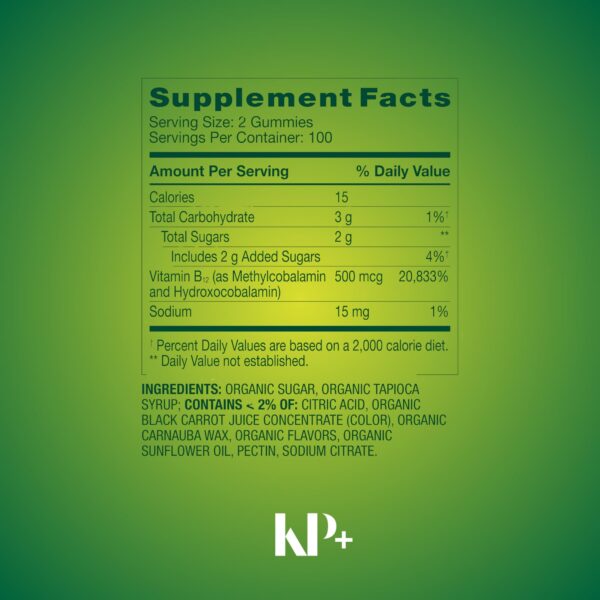 Version 1.0.0 Frasco con gomitas de vitamina B12