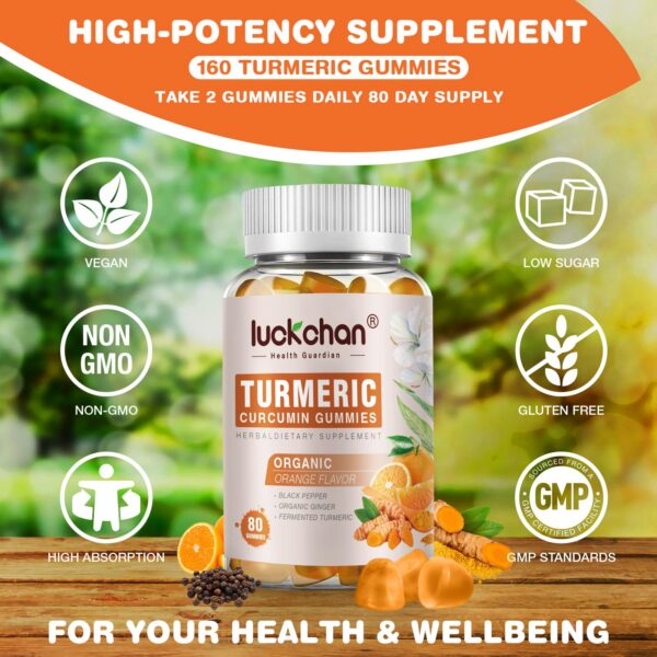 Frasco de gomitas cúrcuma con jengibre LUCKCHAN