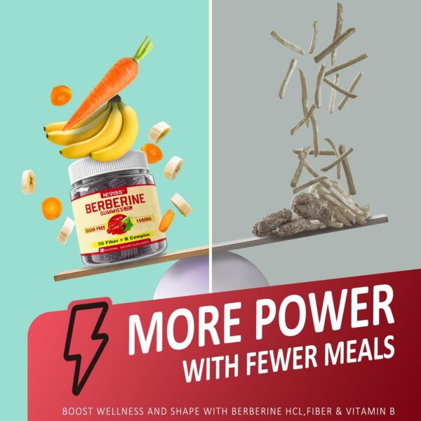 Frasco gomitas suplemento Berberina sin azúcar NEVISS