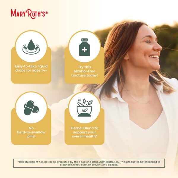 Frasco de gotas herbales MaryRuth Organics para apoyo inmune