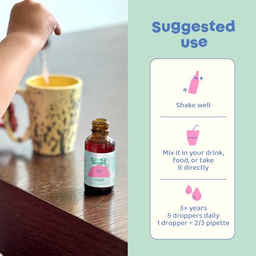 Frasco de gotas vitaminicas para niños JoySpring D3 K2