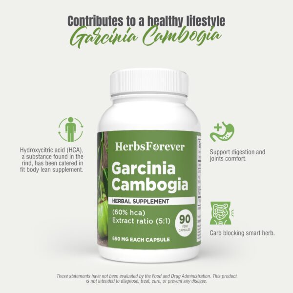 Frasco Herbsforever Garcinia Cambogia 90 cápsulas vegetales