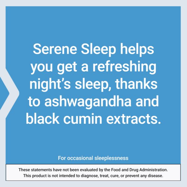 Frasco Life Extension suplemento sueño Serene Sleep 30 cápsulas