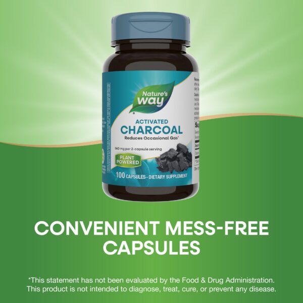Frasco Nature's Way carbón activado suplemento digestivo
