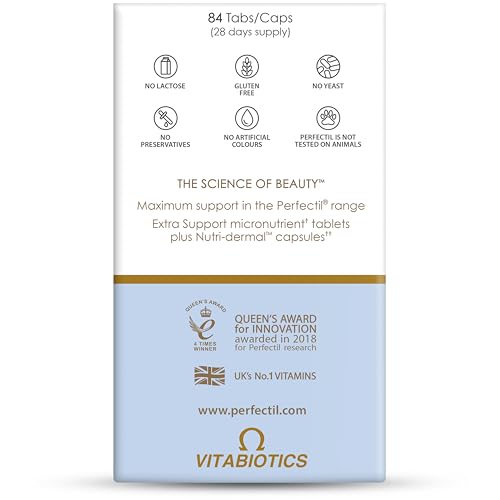 Frasco de Perfectil Max con 84 cápsulas de belleza