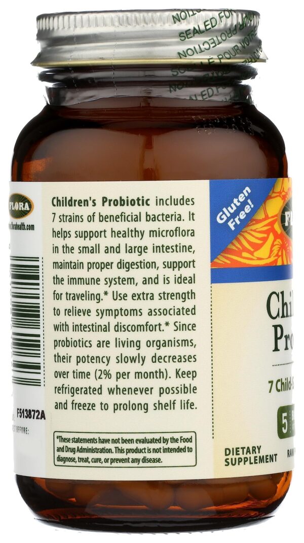 Version 1.0.0 Frasco probiótico infantil Flora con 60 cápsulas microflora sana