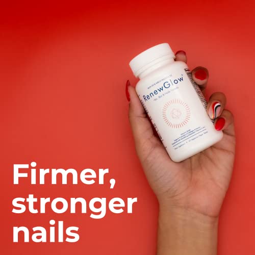 Frasco de Renewglow con mezcla patentada para cabello saludable