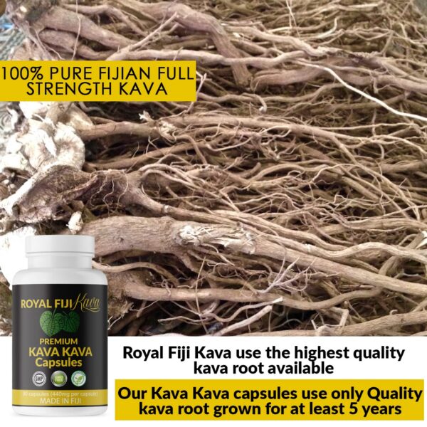 Frasco Royal Fiji Kava cápsulas 1760mg extracto natural