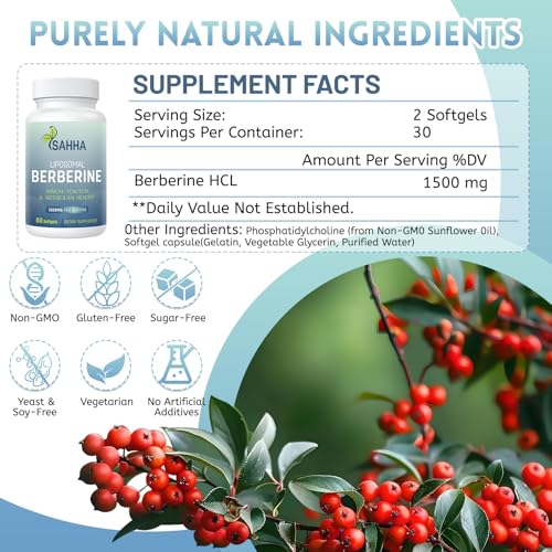 Version 1.0.0 Frasco Sahha suplemento Berberina Liposomal alta biodisponibilidad