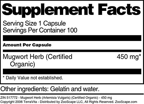 Frasco sellado con 100 cápsulas orgánicas de Artemisa TerraVita