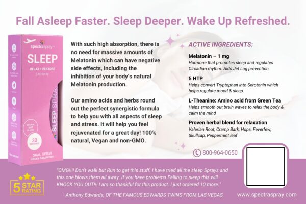 Frasco spray natural sueño Spectraspray 1 unidad