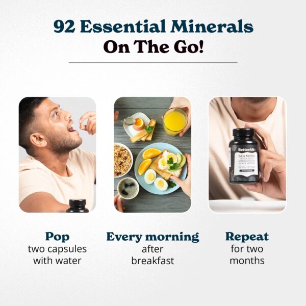 Frasco superior Better Alt con cápsulas de musgo marino