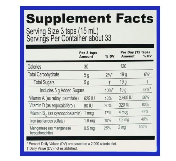Frasco suplementario Ferrol Compound compuesto líquido vitaminas
