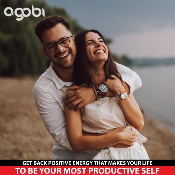 Frasco de suplemento Agobi Ashwagandha 5en1 vegano