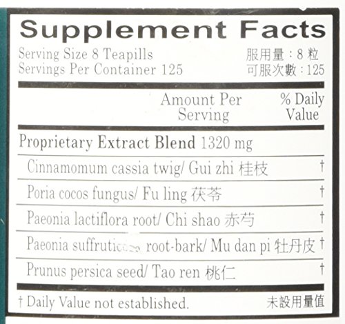 Frasco suplemento Canela y Poria 1000 pastillas Plum Flower