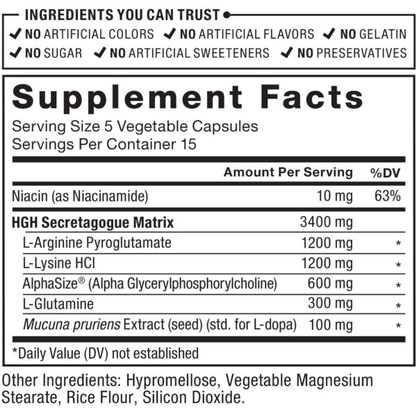 Version 1.0.0 Frasco suplemento Force Factor Prime activador de HGH